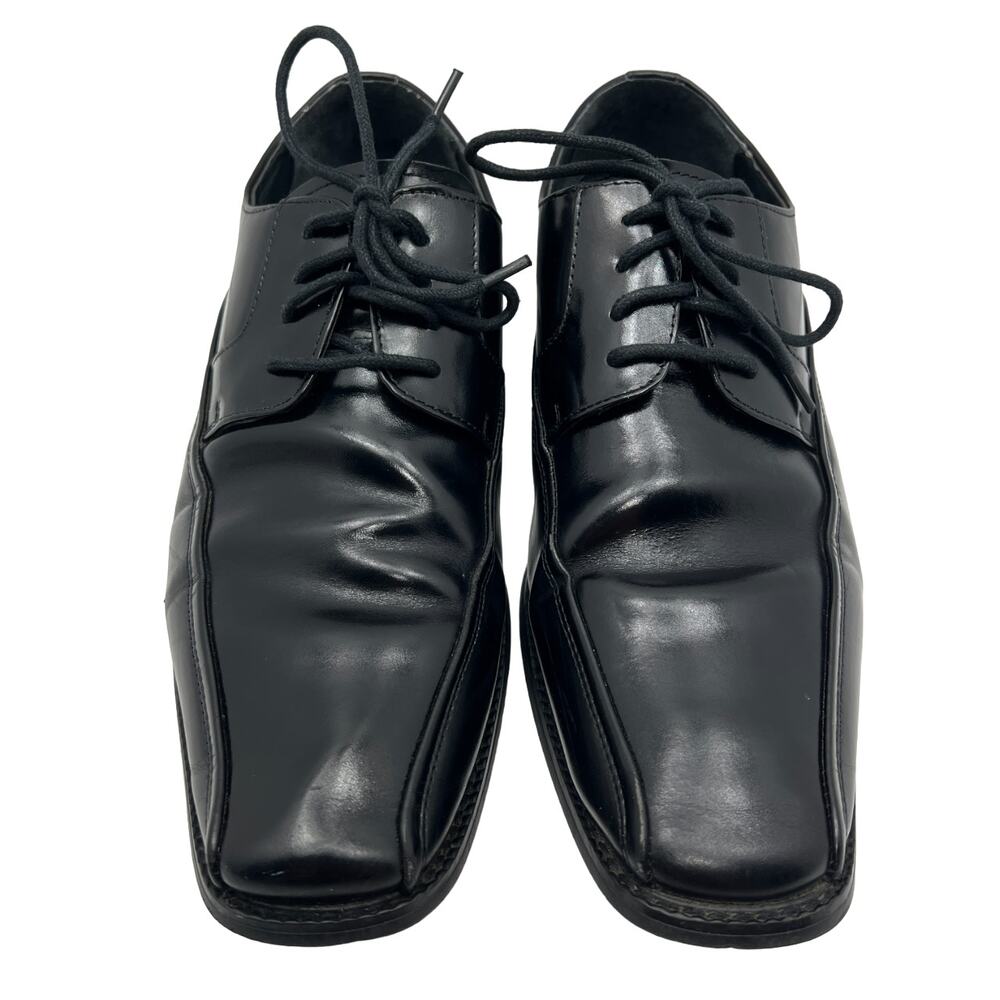Derby Mens 7.5 Dress Shoes Giorgio Venturi Black Leather Upper